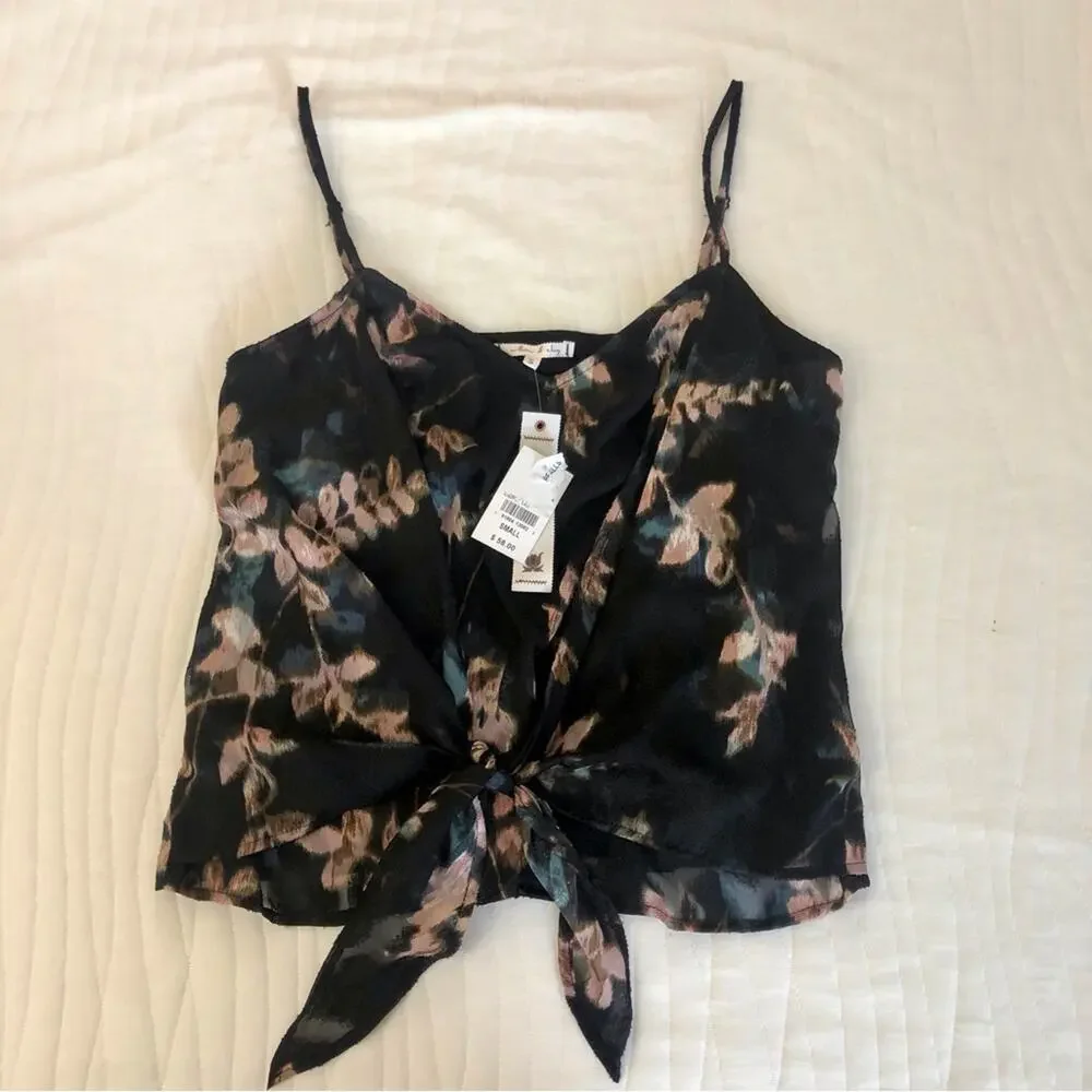 NWT Willow & Clay Black Floral Tank Top - Picture 9 of 16